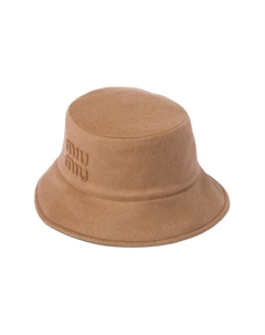 Шерстяная ведро шляпа женская верблюжий коричневый Miu miu