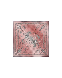 Шёлковый шарф HERMES розовый женский Hermès