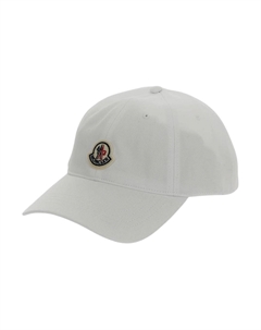 Хлопковая бейсболка мужская белая Moncler