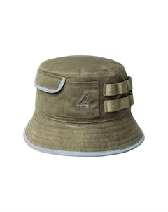 Кепка-ведро унисекс армейского зеленого цвета Kangol