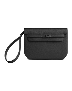 Клатч Kelly Depeches Togo из телячьей кожи Regular Мужской 89 Noir Black HERMES Hermès