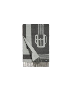 Вязаный шарф женский серый HERMES Hermès