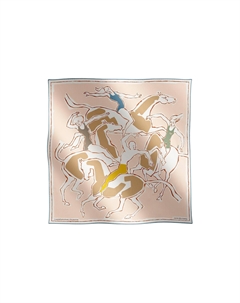 Шёлковый шарф HERMES розовый женский Hermès