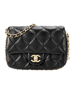 Сумка на плечо из овчины, мини-кроссбоди женская черная Chanel
