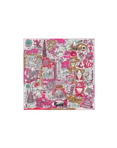Шёлковый шарф женский фуксия HERMES Hermès