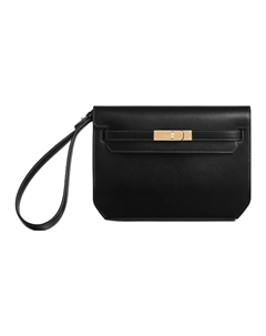 Кожаный клатч Kelly Depeches Box для мужского пола Нуар Блэк HERMES Hermès