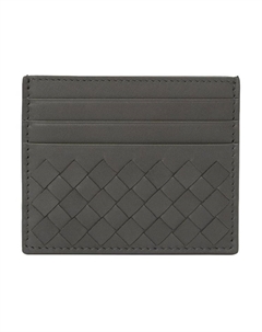 Кожаный кардхолдер унисекс серый Bottega veneta