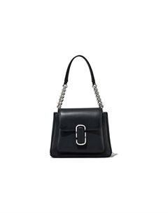 Гладкая кожаная мини-сумка через плечо женская черная Marc jacobs