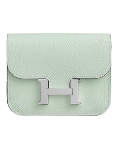 Констанс Слим Клатч Кошелек Поясная Сумка Регуляр Женская 0S Вер Физ Буббл Грин Epsom Calfskin HERMES Hermès