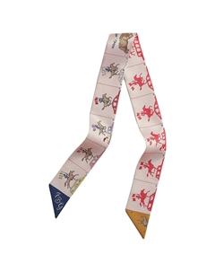 Шелковый платок Mulberry малый женский нежно-розовый HERMES Hermès