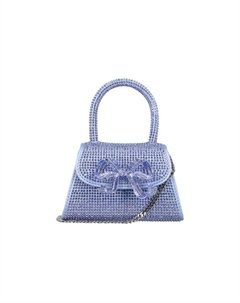 Сумка через плечо Self Portrait из шелкового сатина, миниатюрная женская сумочка сине-фиолетового оттенка Self-portrait