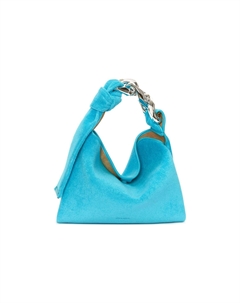 Сумка женская наплечная из овчины синяя Jw anderson