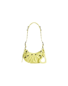 Le Cagole Кожаная Переносная Сумка Через Плечо, Мини Сумка На Плечо Женская Желтая Balenciaga