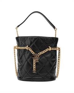 Сумка-ведро из ягненка, Маленькая сумка Lucky, Кошелек, Сумка через плечо, Кроссбоди женская черная Chanel