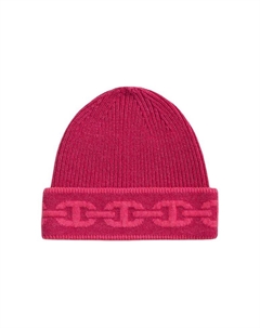 Кашемировая шапка женская розовая HERMES Hermès