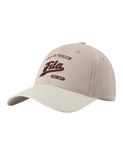 Хлопковая бейсболка унисекс бежево-розовая, Beige Fila