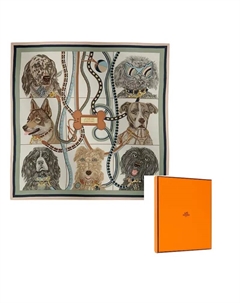 HERMES Шёлковый платок, Clay Green Hermès