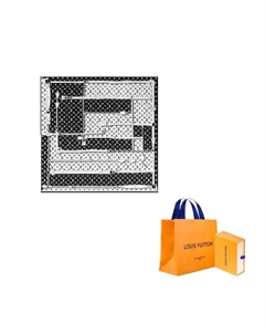 Шелковый шарф Monogram Confidential Mulberry, Black Louis vuitton