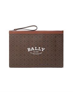 Кожаный кошелек для монет мужской клатч коричневый Bally