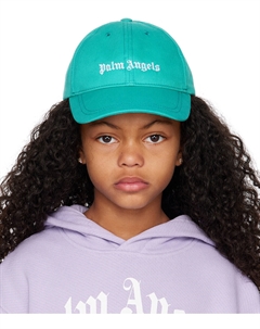 Детская синяя кепка с логотипом Palm angels