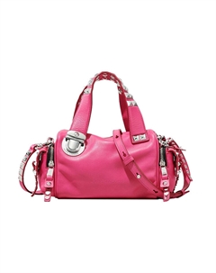 Гладкая кожаная мини-сумка через плечо женская красная Marc jacobs