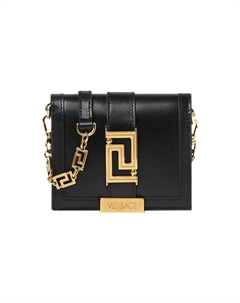 Версаче Greca Goddess Кожаная Сумка Через Плечо С Декорацией Из Ягненка Кошелек Женская Черная Versace