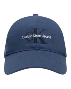 Хлопковая бейсболка унисекс синяя, Blue Calvin klein