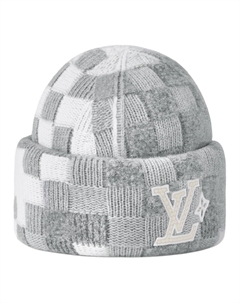Вязаная шапка с жемчужным узором, Gray Louis vuitton