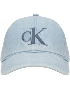 Хлопковая бейсболка унисекс джинсовая светло-голубая, Blue Calvin klein