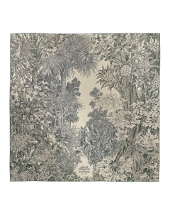 HERMES Шаль из кашемира и шелка тутового дерева женская серая, Gray Hermès