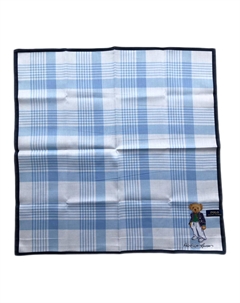 Хлопковый шелковый шарф унисекс синий, Blue Polo ralph lauren