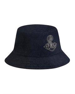 HERMES Хлопковая панама женская синяя, Blue Hermès