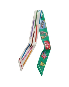 HERMES Шёлковый шарф, Cream/Green Hermès