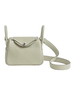 HERMES Сумка через плечо мини женская из кожи таурилон Клеманс ледяной кристалл серый Hermès