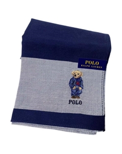Шёлковый шарф унисекс голубой, Blue Polo ralph lauren