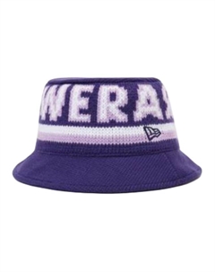 Трикотажная ведро шляпа унисекс фиолетовая, Purple New era