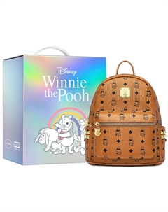 Винни Пух серия PU с искусственной кожей Рюкзак средний размер Женский Коричневый Дисней, Бежевый Disney