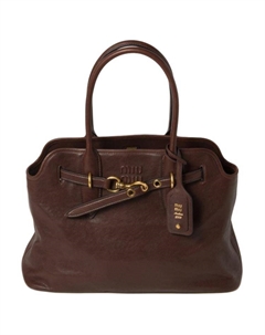 Кожаная сумка через плечо Miu miu