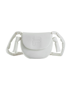 Текстильные седельные сумки через плечо малого размера женские цвета слоновая кость экрю Fila fusion