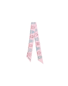 Шелковый шарф Unisex Pink HERMES Hermès