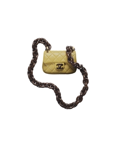 Сумка-клатч из ягненка с клапаном из венге, миниатюрная женская зеленая сумка через плечо Chanel