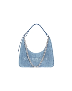 Сумка Medium Blue с вырезом в форме луны и цепочкой из потертого денима Givenchy