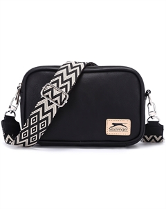 Мягкая кожаная сумка для фотоаппарата, слинг-сумка, плечевая сумка, кроссбоди обычная унисекс черный, черный чайный умбра Slazenger