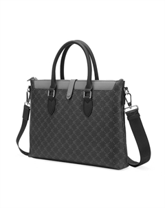 Кожаная сумка из ПВХ 15 дюймов для ноутбука, сумка через плечо, мужской портфель большая черная Polo