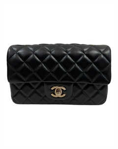 Сумка через плечо из ягненка мини женская черная Chanel