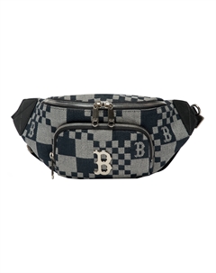 Полиэстеровый комбинированный поясной рюкзак Regular Unisex черный Mlb