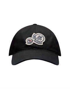 Хлопковая бейсболка мужская, черная Moncler