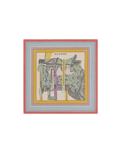 Шаль женская винтажная розовая/натуральная HERMES Hermès