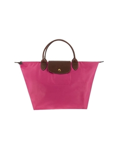 Сумка Le Pliage из телячьей кожи среднего размера розовая Longchamp