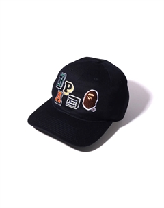 Bape Multi Fonts Patch Panel Cap, черный A bathing ape®